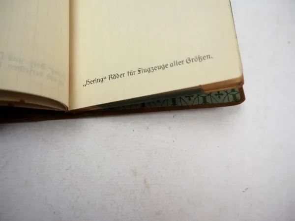 Notizbuch Werbung Hering Ronneburg Sachsen Räder f. Auto & Militärfahrzeuge 1915