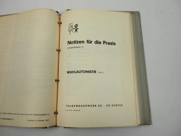Notizen für die Praxis 14 15 16 1968 VW Käfer Transporter T2 Bus Volkswagen KD