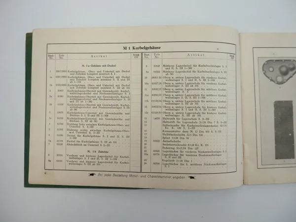 NSU 6/30 7/34 PS Motorwagen Neckarsulm Ersatzteilliste Preisliste 1929