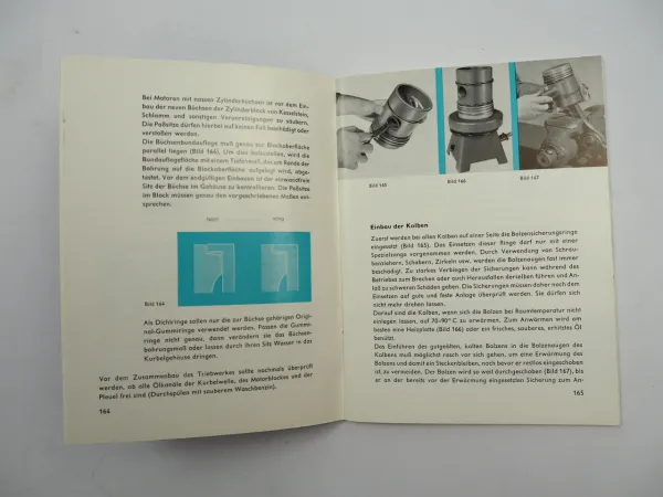 Nüral Kolben Handbuch Einbauhinweise Reparatur Motor Kolbenschäden 1962