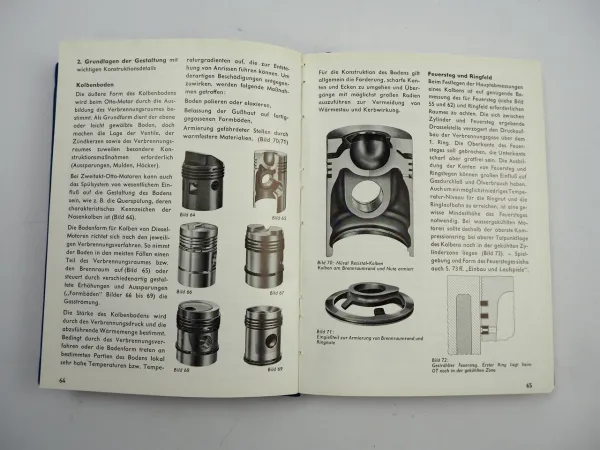Nüral Kolbenhandbuch Motor Funktion Einbau Reparatur Kolbenschäden 1972