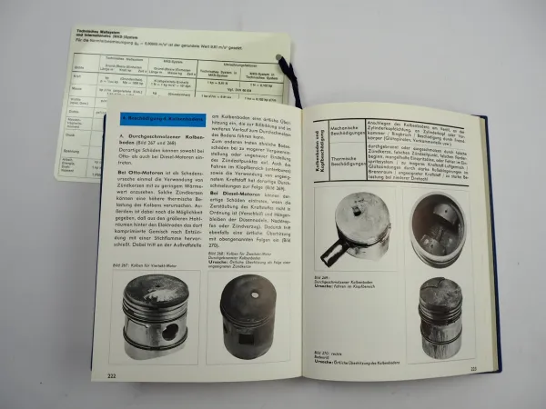 Nüral Kolbenhandbuch Motor Funktion Einbau Reparatur Kolbenschäden 1972