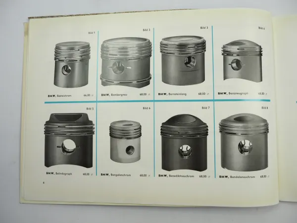 Nüral Kolbenkatalog Ersatzteilkatalog Motorteile PKW Motorrad Traktor 1966/68