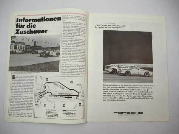 Nürburgring Programmheft AvD Oldtimer Grand Prix Sportwagen Motorrad 1986