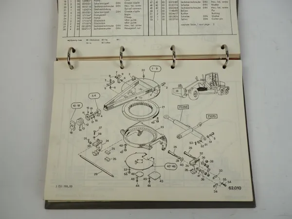 O&K G15 Grader Ersatzteilliste Spare Parts List 1985