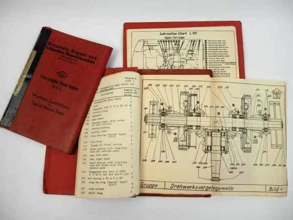 O&K L101 Excavator with 16V2 Diesel Engine Working Instructions Spare Parts List