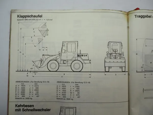 O&K L4 Radlader Betriebsanleitung Bedienungsanleitung Wartung 1990er Jahre