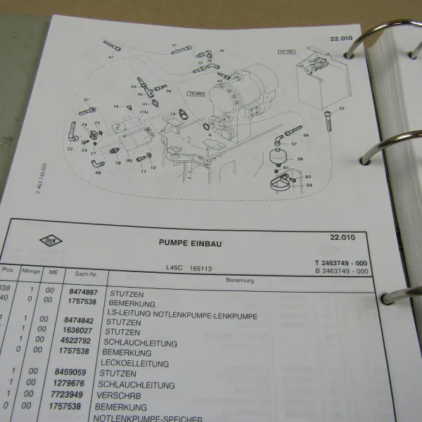 O&K L45 C Ersatzteilliste Ersatzteilkatalog Schaltpläne Radlader ca. 1997