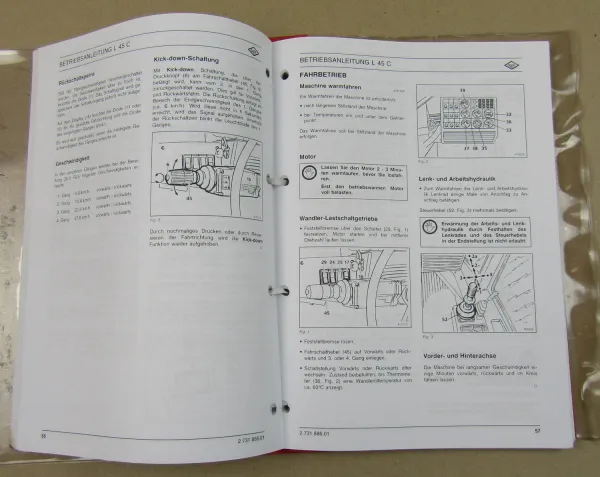 O&K L45 C Radlader Betriebsanleitung Bedienung Wartung Pflege
