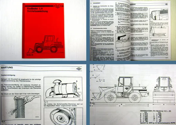 O&K L8 Radlader Betriebsanleitung 1990