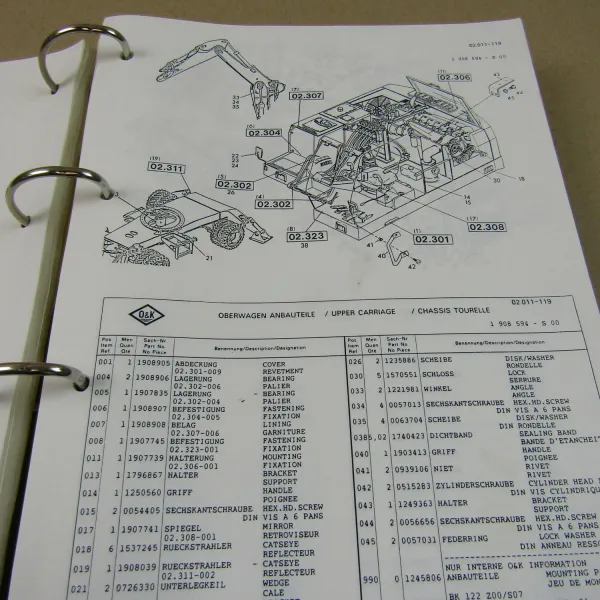 O&K MH6 PMS Teilekatalog Ersatzteilkatalog Schaltplan Elektrik Hydraulikbagger