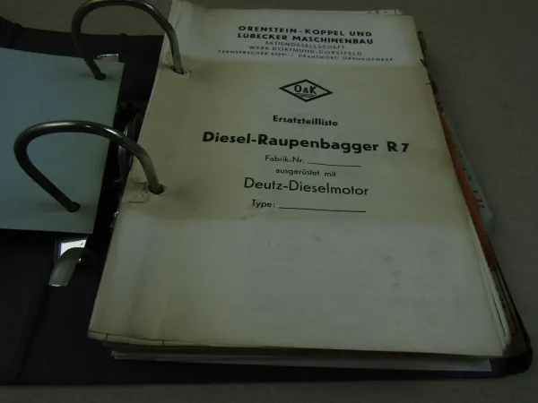 O&K R7 Raupenbagger Ersatzteilkatalog Ersatzteilliste