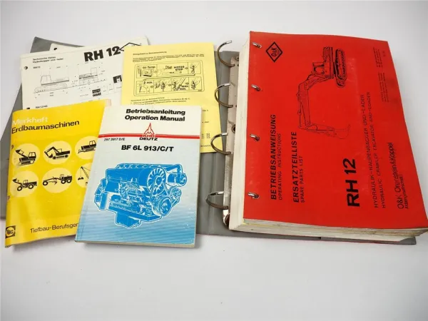 O&K RH12 D Bagger Betriebsanleitung Ersatzteilliste Ersatzteilkatalog Schaltplan
