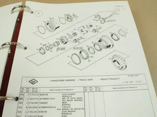 O&K RH20 Hydraulikbagger Wartung Inspektion Pläne Ersatzteilkatalog Parts List