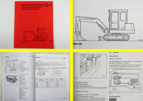 O&K RH2.4 Hydrobagger Betriebsanleitung Bedienungsanleitung