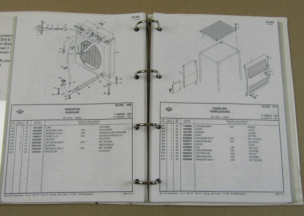 O&K RH30 D Hydraulik Bagger Ersatzteilliste Spare parts List ca. 1989
