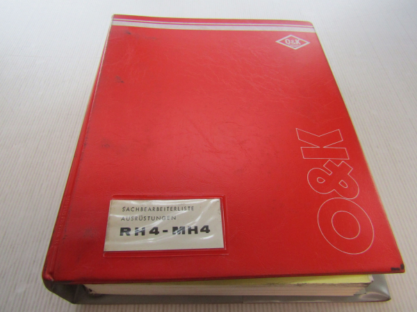 O&K RH4 MH4 Ersatzteilliste für Ausrüstungen Schaltplan ca 1969