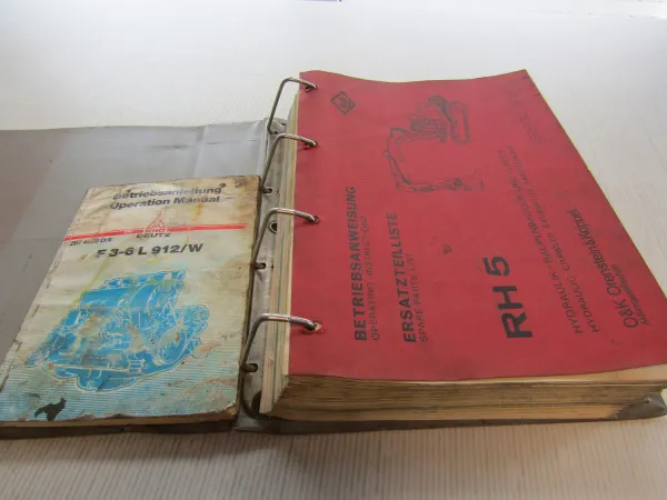 O&K RH5 Betriebsanleitung Ersatzteilliste Schaltplan Bagger Motor 1974
