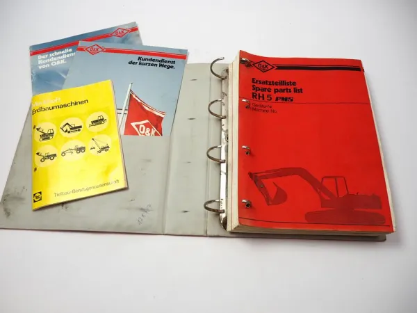 O&K RH5 PMS Hydraulikbagger Ersatzteilliste Parts List Schaltpläne ca. 1990