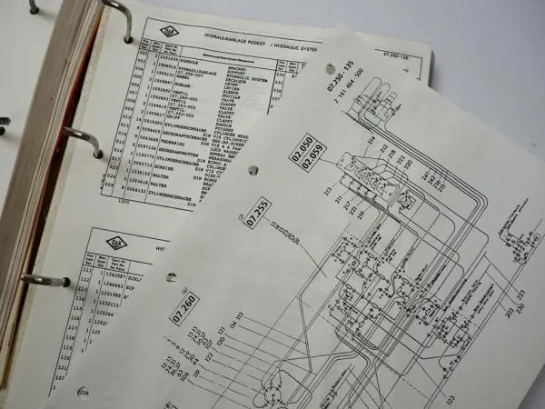 O&K RH5 PMS Hydraulikbagger Ersatzteilliste Parts List Schaltpläne ca. 1990