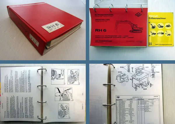O&K RH6 Betriebsanleitung + Ersatzteilliste + Motor ca. 1986