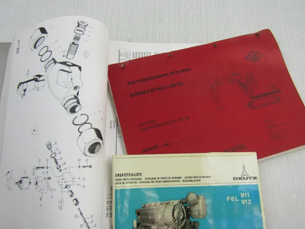 O&K RH9 Betriebsanleitung Ersatzteilliste Schaltplan Elektrik Hydraulik ca 1972