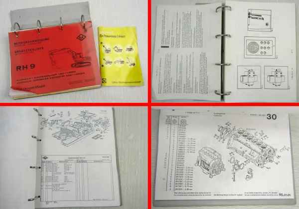 O&K RH9 Hydraulikbagger Betriebsanleitung Ersatzteilliste ca 1984