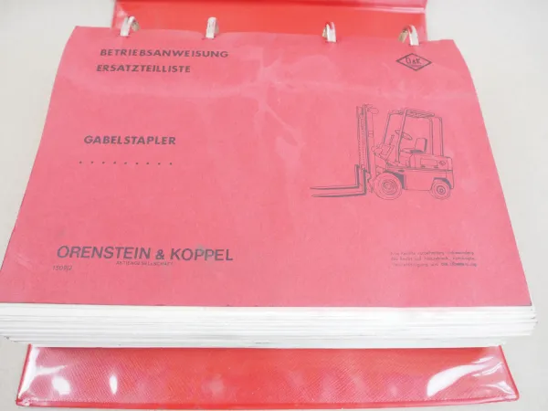O&K V40 Gabelstapler Ersatzteilkatalog Ersatzteilliste Diesel und Gas