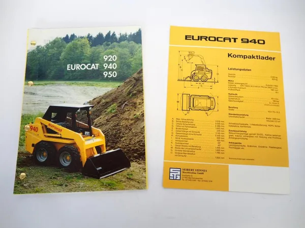 ÖSWAG Eurocat 940 Kompaktlader Betriebsanleitung 2x Prospekt ca. 1995