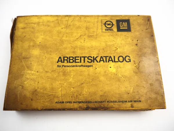 Opel Arbeitskatalog für PKW & Referenzliste Richtzeiten Werkstatthandbuch 1976