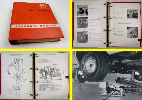 Opel Ascona 16 Manta A manuel de reparation Manuel de latelier Annees 1970