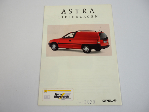 Opel Astra F Lieferwagen Prospekt 1992