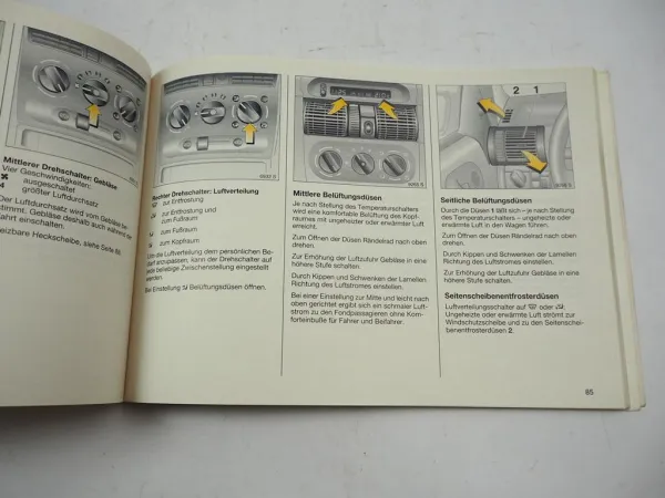 Opel Corsa B Betriebsanleitung Bedienungsanleitung Fahrerhandbuch 7 / 1998