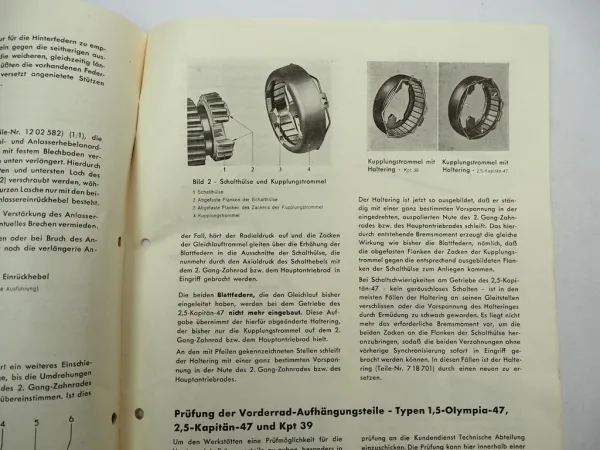 Opel Dienst Technische Nachrichten Jg 1949 Nr. 9/10 Opel 1,5 Olympia 2,5 Kapitän-47