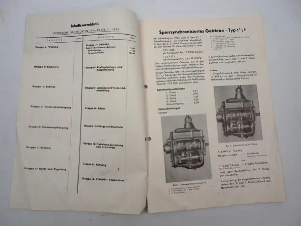 Opel Dienst Technische Nachrichten Jg 1955 Nr. 1 & 3 Opel Kapitän & Blitz