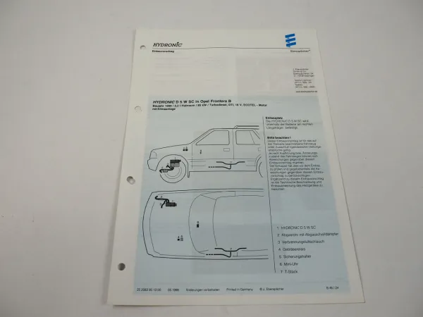 Opel Frontera B Bj. 1999 Eberspächer Hydronic D5WSC Einbau Heizgerät