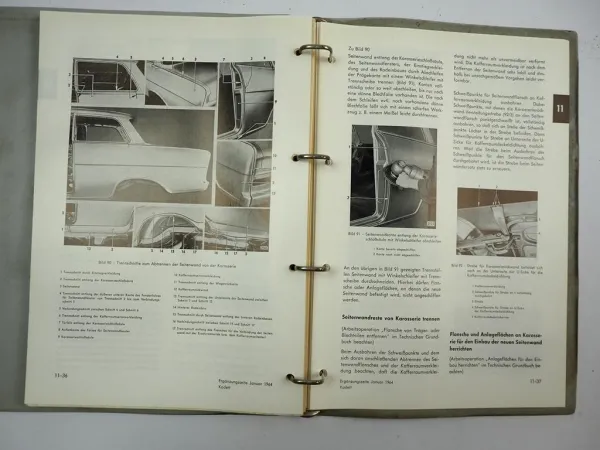 Opel Kadett A / B Werkstatthandbuch Reparaturanleitung selbsttragende Karosserie