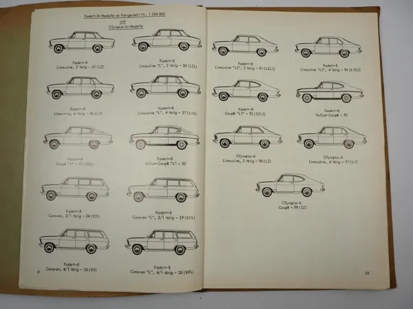 Opel Kadett B Olympia A Werkstatthandbuch 1967 orig Reparaturanleitung