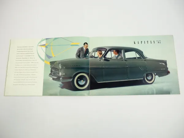 Opel Kapitän 75 PS Prospekt Technische Daten 1956/57