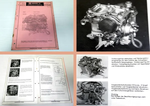 Opel Manta Ascona B Technische Information Varajet Vergaser Werkstatthandbuch