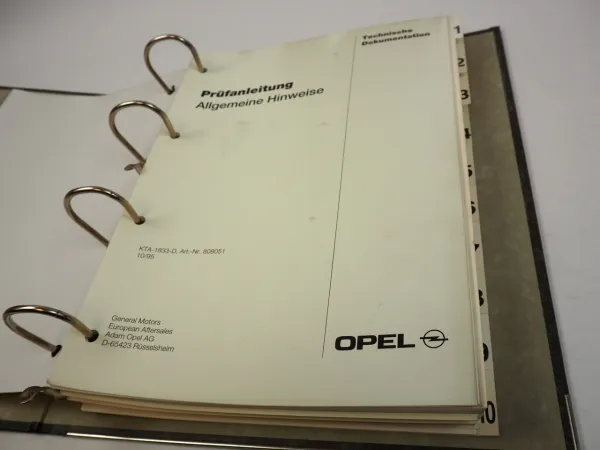 Opel Monterey ab 1997 Prüfanleitungen ABS Wegfahrsperre Airbag Werkstatthandbuch