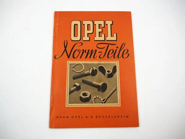 Opel Normteile Ersatzteilliste für alle Modelle 1950