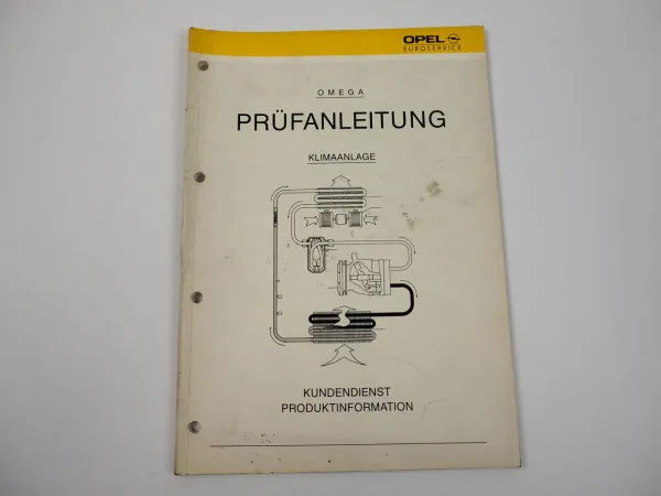 Opel Omega A ab 1989 Klimaanlage Prüfanleitung Stromlaufplan