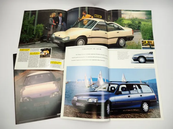 Opel Omega Limousine Caravan 24V 3000 Taxi 5x Prospekt 1988 bis 1991