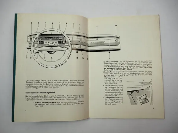 Opel Rekord B Betriebsanleitung Bedienungsanleitung Wartung 1965