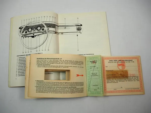 Opel Rekord C Betriebsanleitung Bedienungsanleitung Scheckheft 1967