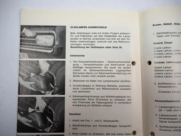 Opel Rekord C Betriebsanleitung Bedienungsanleitung Scheckheft 1967