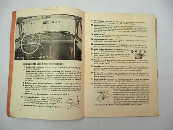 Opel Rekord P2 Caravan Lieferwagen 1,5 1,7 l Betriebsanleitung 1961