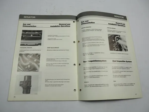 Opel Senator Comprex D 2.3 Diesel Druckwellenlader System Werkstatthandbuch 1985