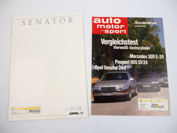 Opel Senator Prospekt Vergleichstest 1990